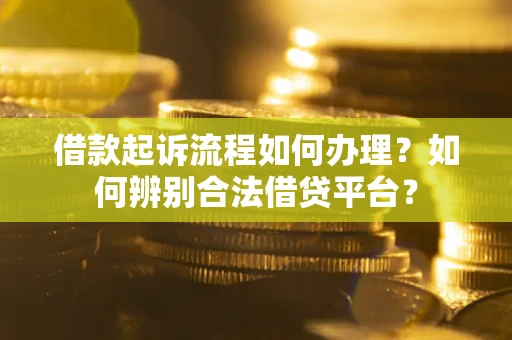 武汉借款起诉流程如何办理？如何辨别合法借贷平台？