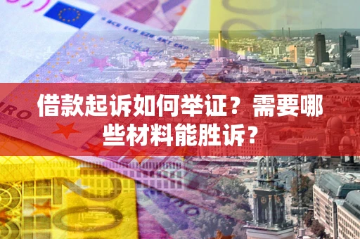 武汉借款起诉如何举证？需要哪些材料能胜诉？