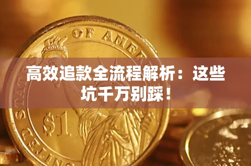 武汉高效追款全流程解析：这些坑千万别踩！