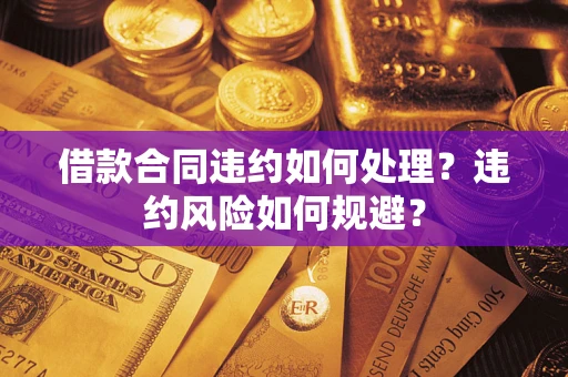 武汉借款合同违约如何处理？违约风险如何规避？