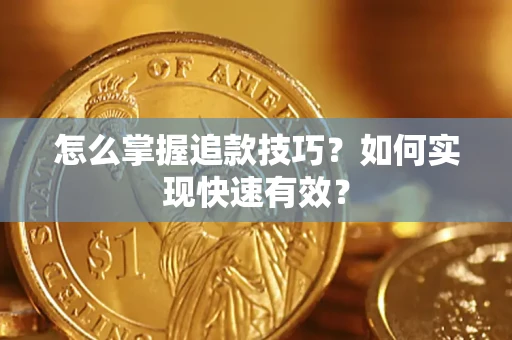 武汉怎么掌握追款技巧？如何实现快速有效？