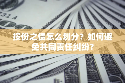 武汉按份之债怎么划分？如何避免共同责任纠纷？