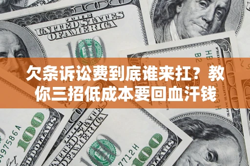 武汉欠条诉讼费到底谁来扛？教你三招低成本要回血汗钱